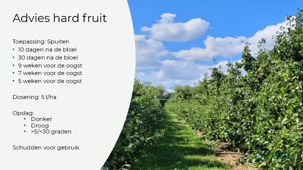 Advies Hardfruit Folisec 2026